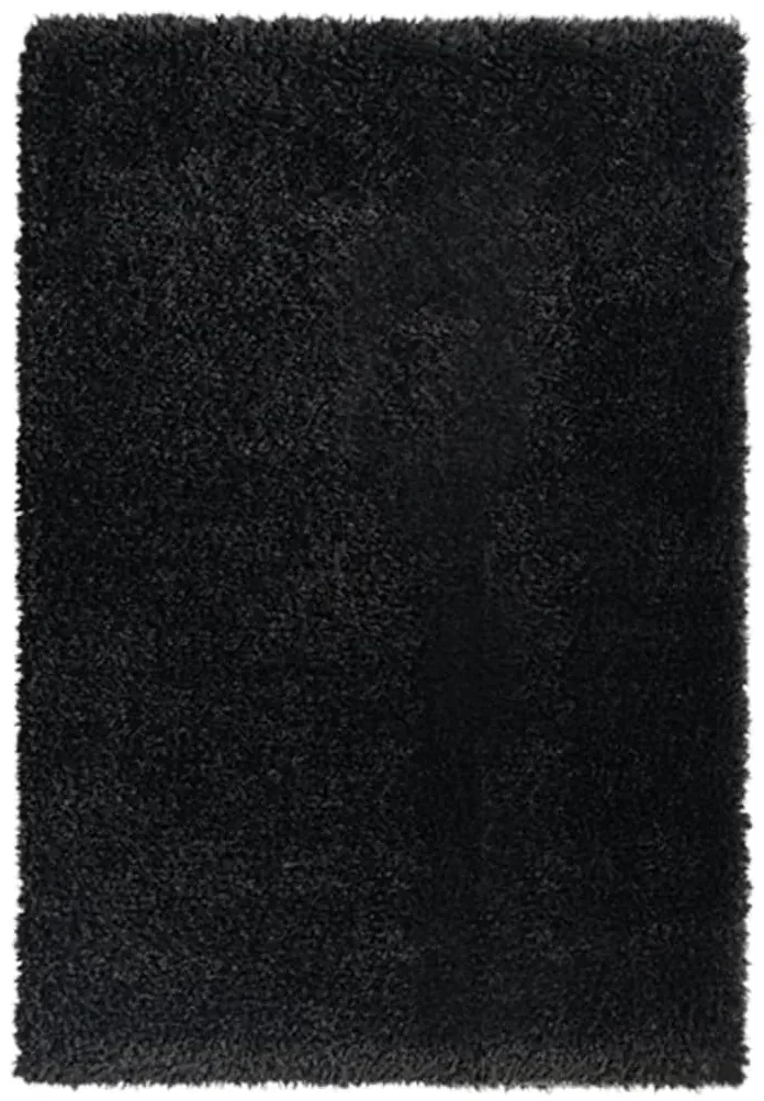 vidaXL Vloerkleed shaggy hoogpolig 50 mm 160x230 cm zwart