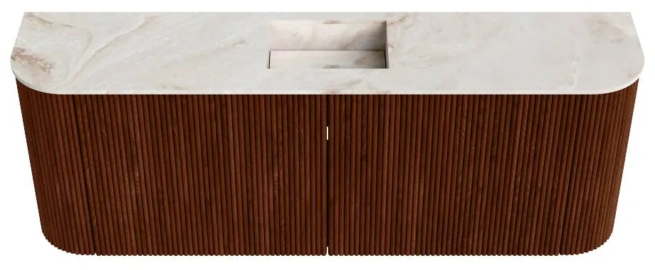 Mondiaz Joya DLux 115cm toiletmeubel ronding links/rechts ruby met wastafel faye midden 1 kraangat frappe