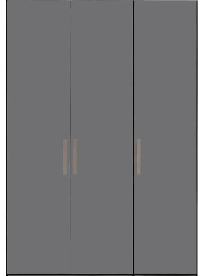 Goossens Kledingkast Easy Storage Ddk, Kledingkast 153 cm breed, 220 cm hoog, 3x glas draaideur