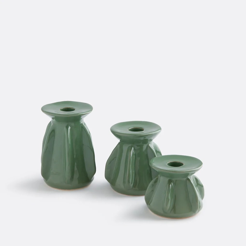 Keramische kandelaar H9,5 cm Ilia