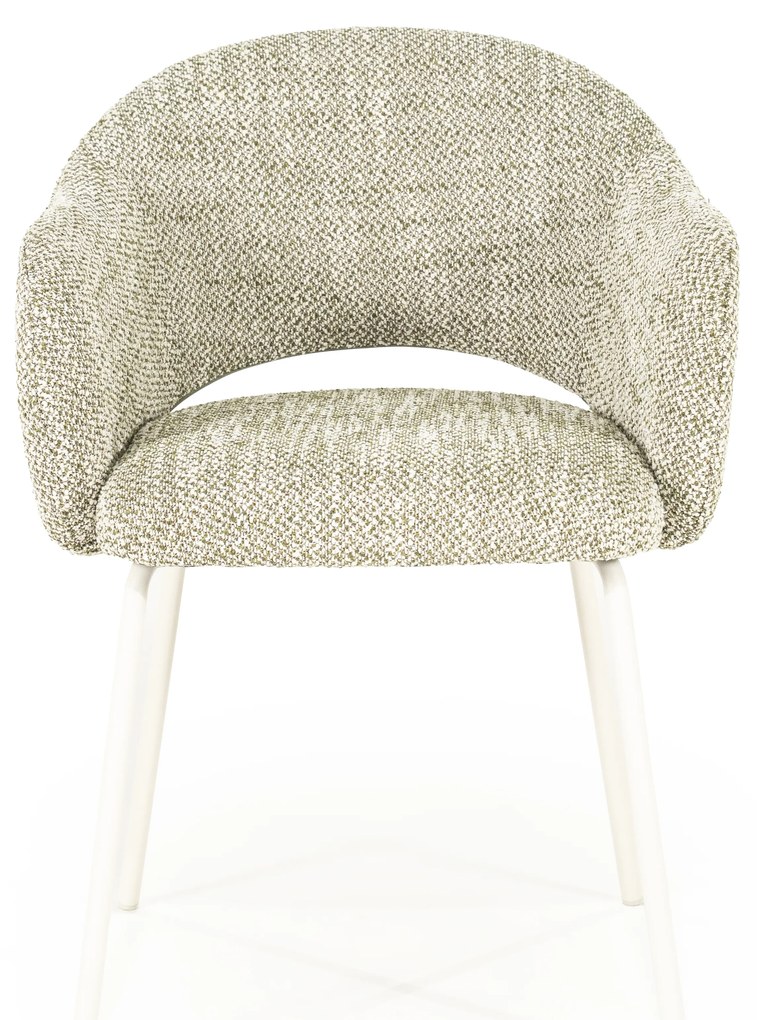 By-Boo Story Wit-frame Eetkamerstoel Groen