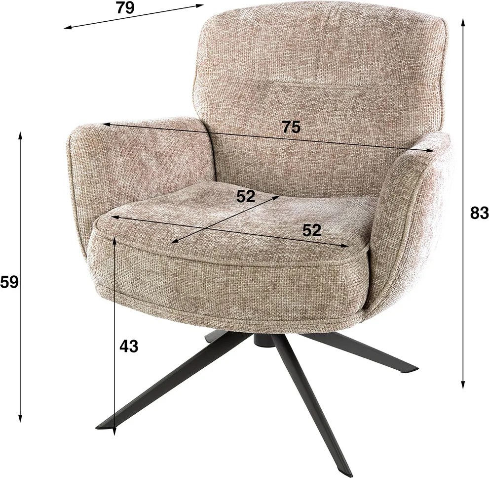 Draaibare Fauteuil Zand