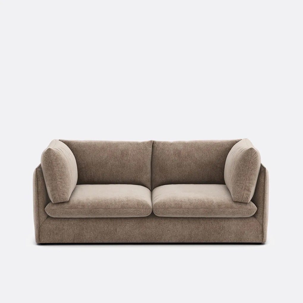 3-zits rechte bank in gevlekt polyester, MALO