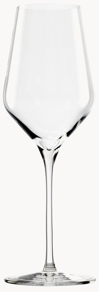 Witte wijnglazen Quadrophil van kristalglas, 6-delig