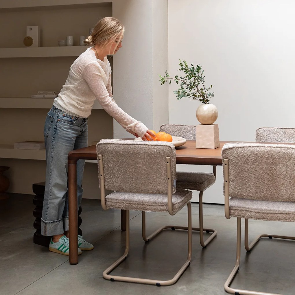 Design Eettafel Walnoot 160x90 Cm - 160 X 90cm.