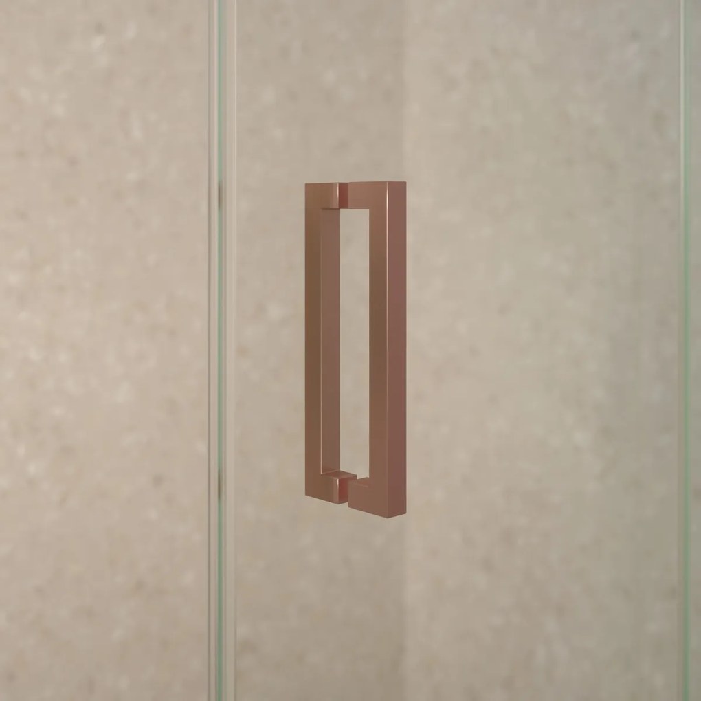 Saniclear Supreme douchecabine 90x90cm anti-kalk geborsteld koper