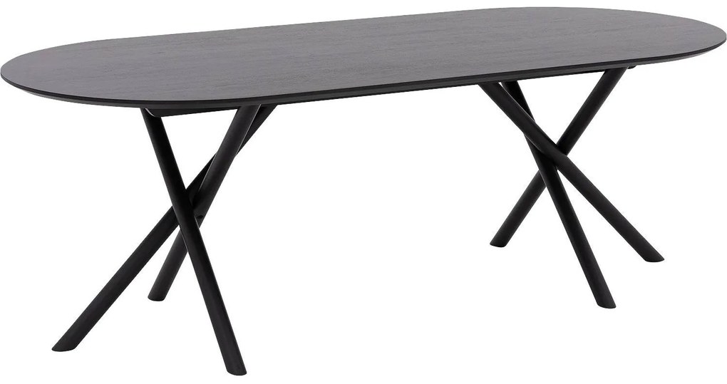 Goossens Eettafel Kristian, Semi rond 220 x 100 cm