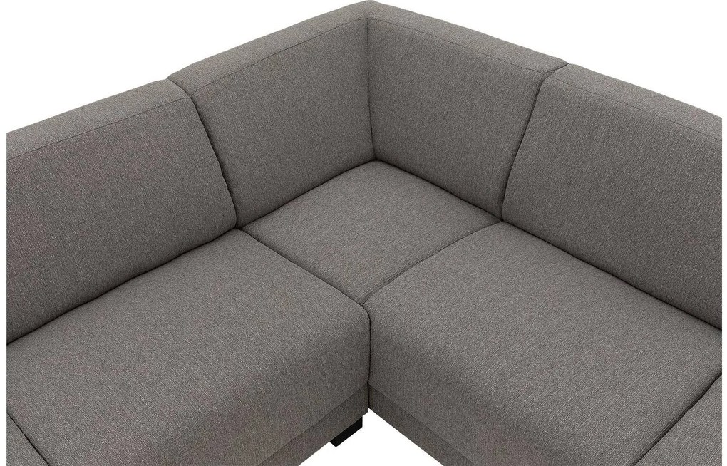 Goossens  My Style grijs, stof, 2,5-zits, stijlvol landelijk met ligelement rechts