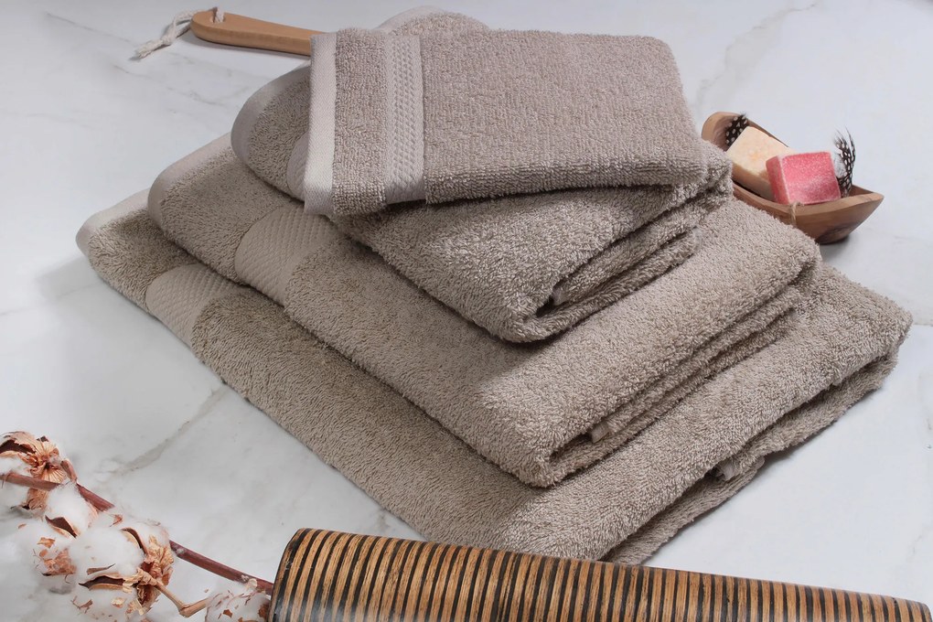 Handdoek Hotel Collectie – 3 stuks – 50×100 – beige taupe