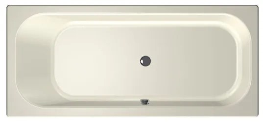 Xenz Aruba Ligbad - 170x75x48 - afvoer Midden - acryl - pergamon 6801-02