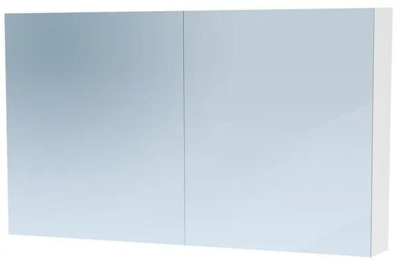 BRAUER Dual Spiegelkast - 120x70x15cm - 2 links- rechtsdraaiende spiegeldeur - MDF - hoogglans wit 7774