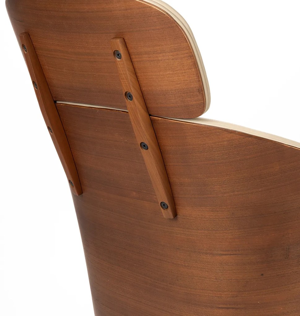 Zuiver Frie Walnoot Loungestoel Leatherlook