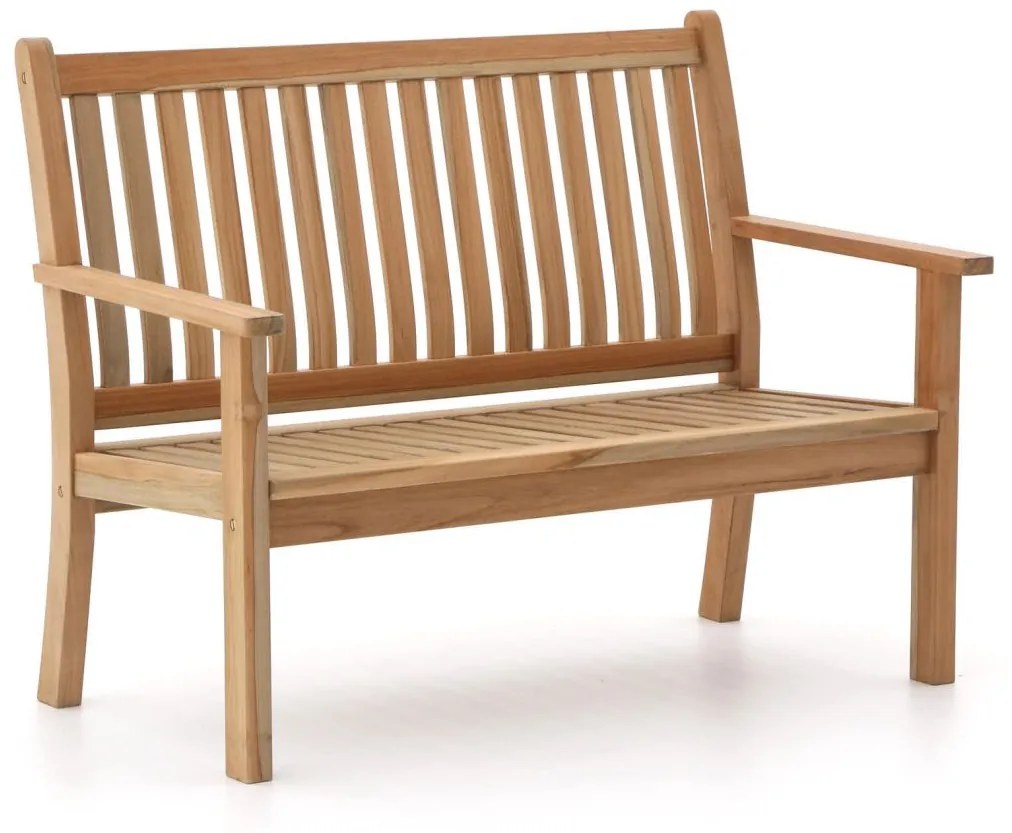 Parkbank Sunyard  | Teakhout | 2 personen | Tuinbank Natural Teak | 124cm | Kees Smit Tuinmeubelen