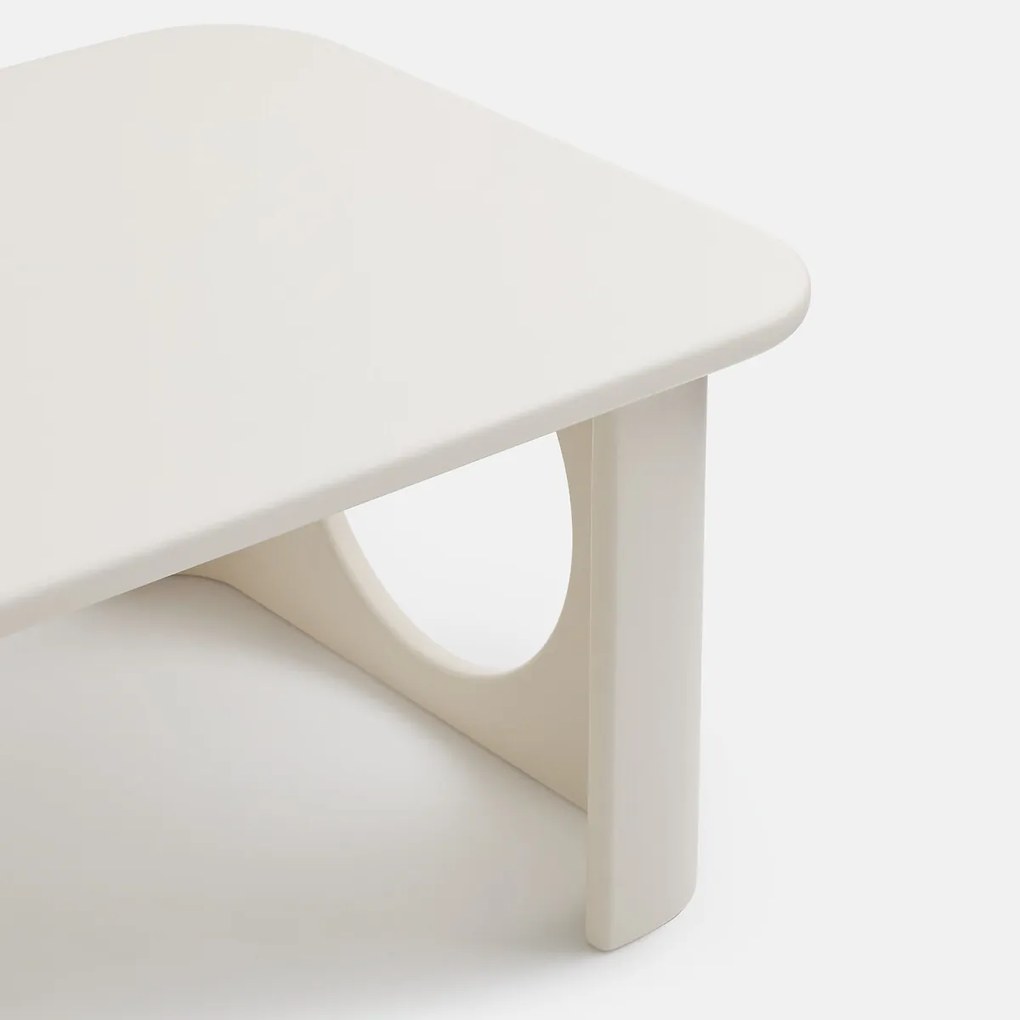 Salontafel met gebeeldhouwde poten, lengte 130 cm, MORTI