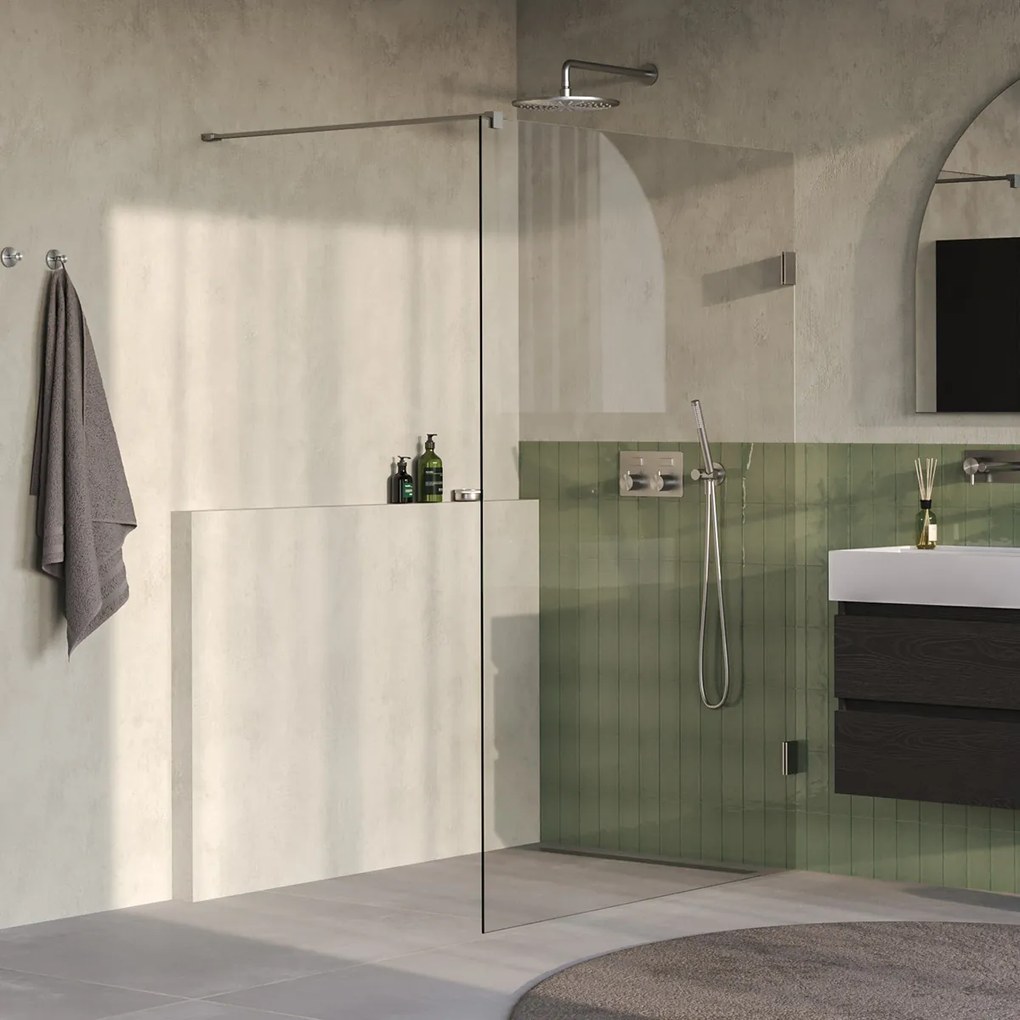 Brauer Void profielloze inloopdouche 140cm RVS geborsteld PVD