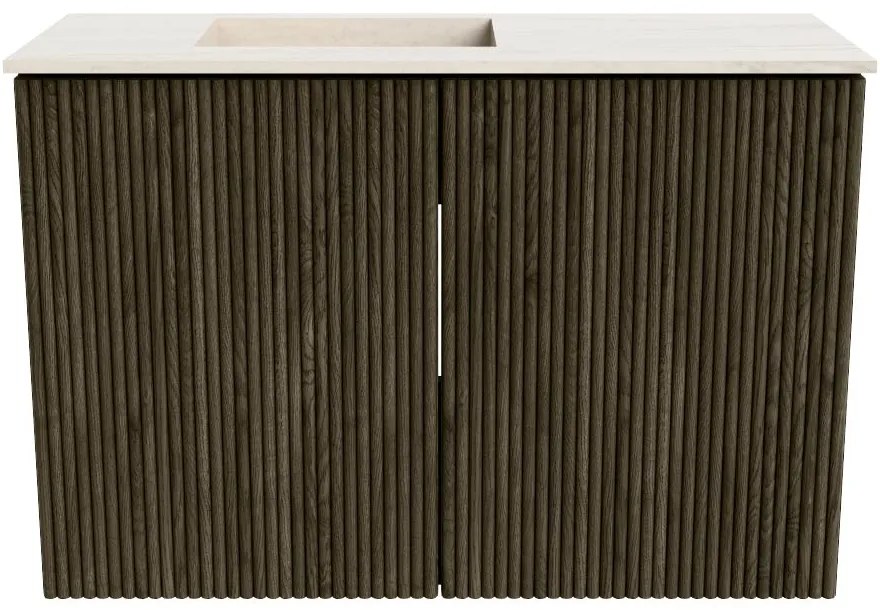 Mondiaz Joya DLux 60cm toiletmeubel shadow met wastafel faye links 1 kraangat meli