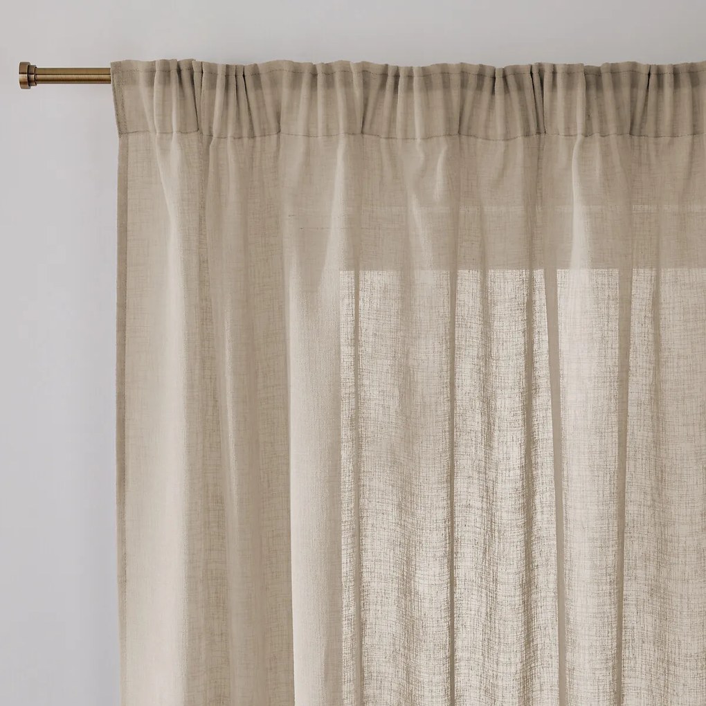 Gordijn met aangerimpelde bies en golf, Nyong