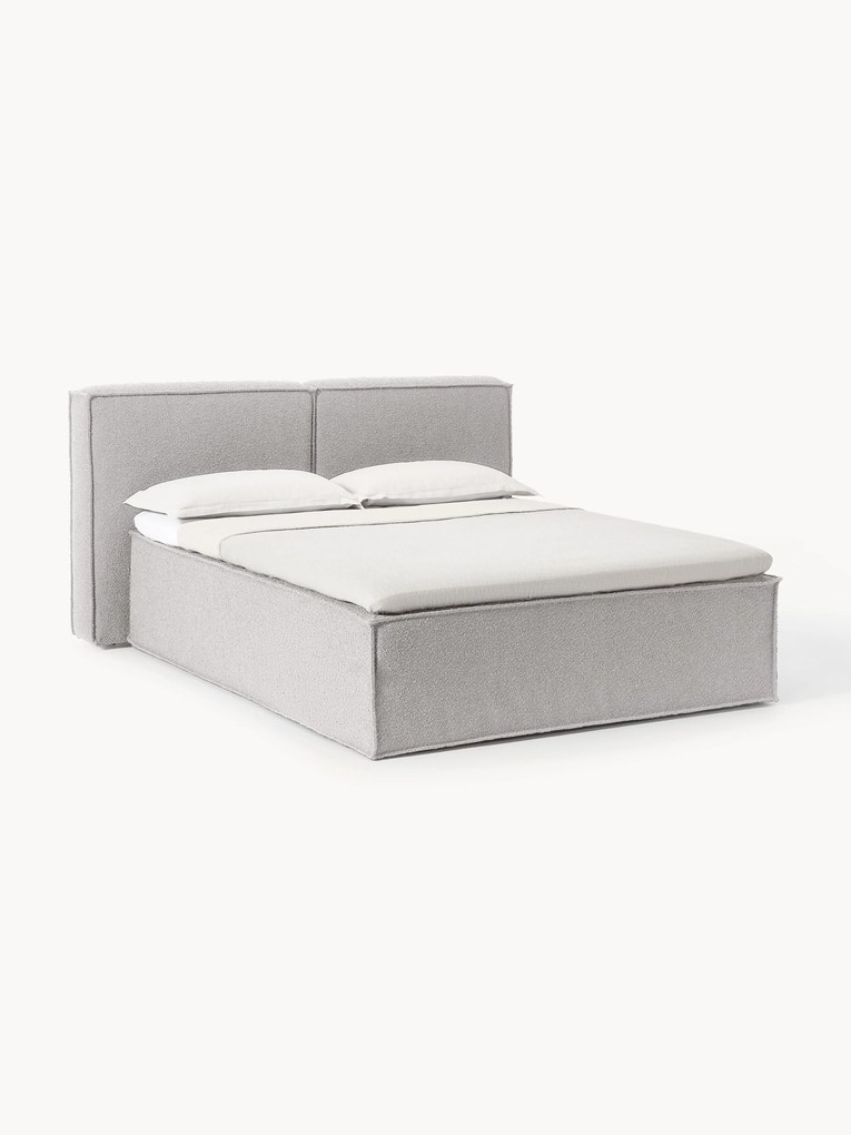 Bouclé boxspring bed Lennon