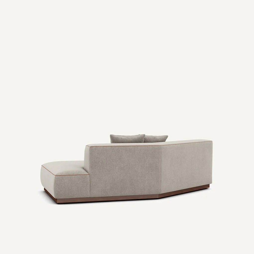 Rechte halve zetel in chenille fluweel, JACOPO