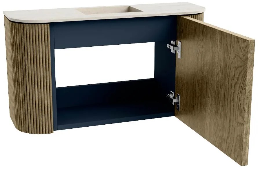 Mondiaz Joya DLux 75cm toiletmeubel ronding links/rechts dusk met wastafel faye midden zonder kraangat meli