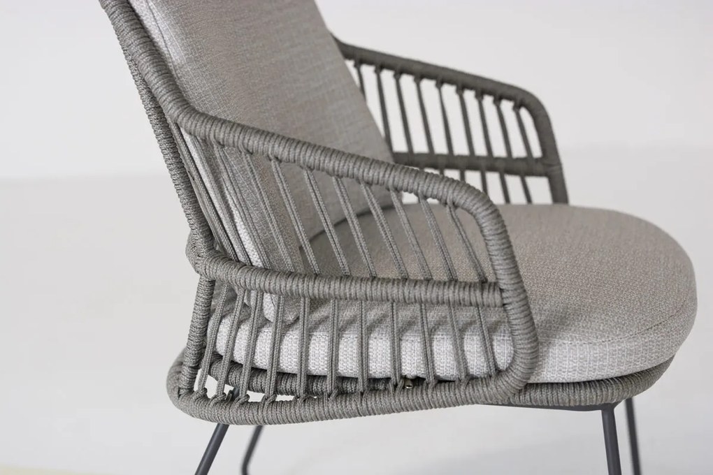 4 Seasons Outdoor Ancora tuintoel Teak Silver Grey SALE Tuinstoel antraciet weerbestendig