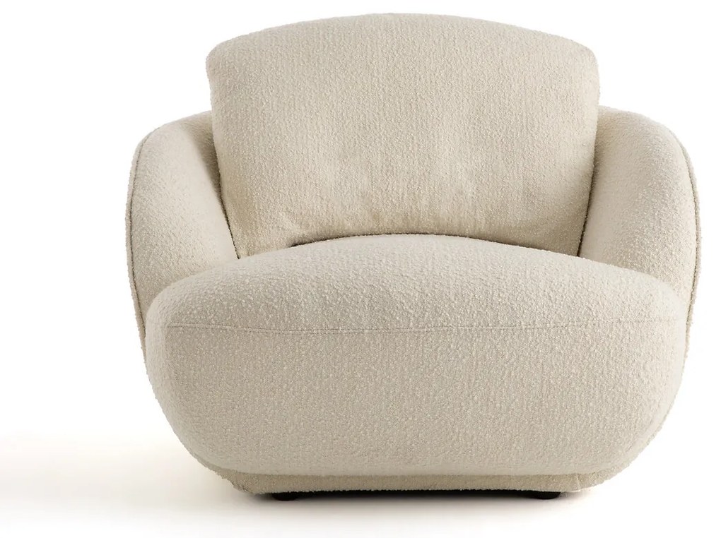 Ronde XL-fauteuil in bouclé, Alpine