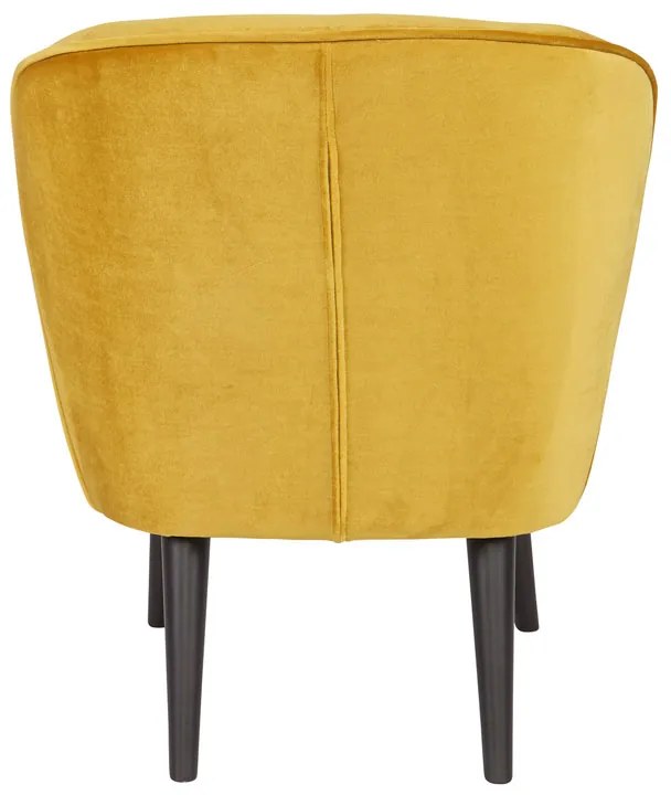 Woood Sara Okergele Fauteuil Fluweel