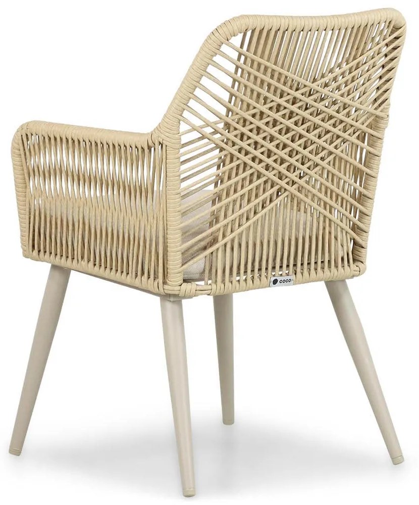 Tuinset 10 personen 400 cm Aluminium/wicker Taupe Coco Vedra/Brighton