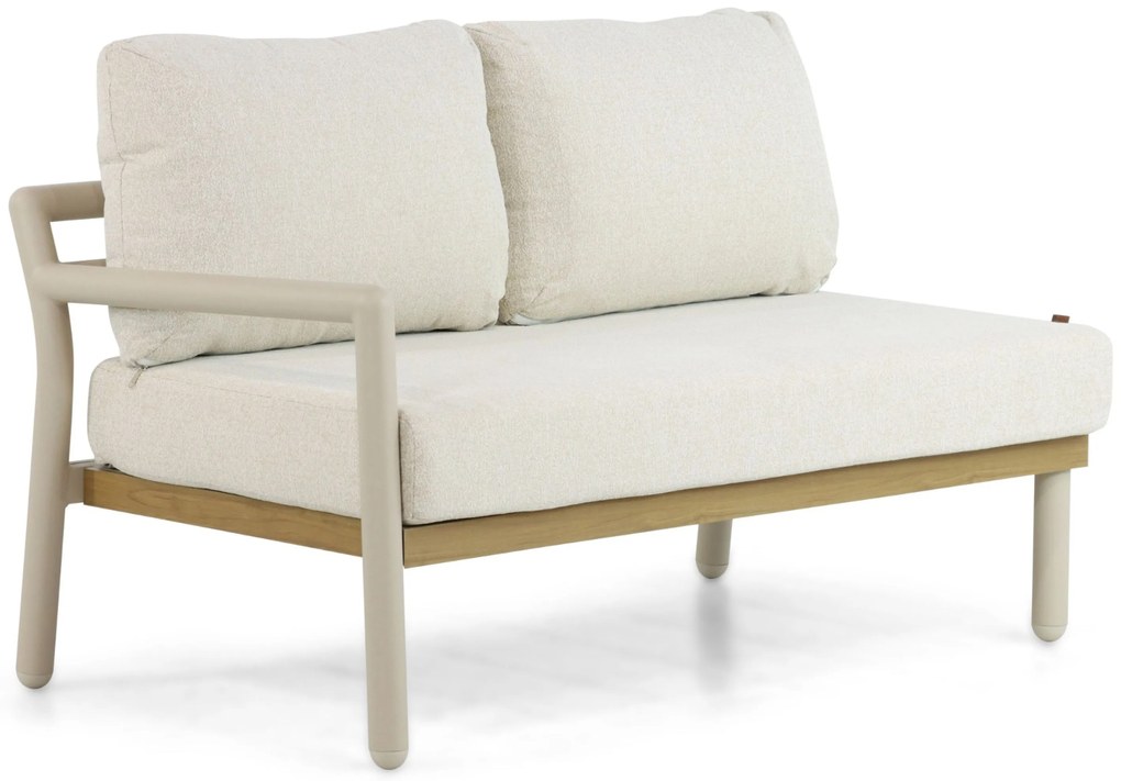 Hoek loungeset 5 personen Aluminium Taupe Santika Furniture Santika