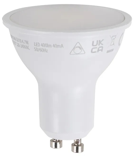 Smart GU10 50mm dimbare LED lamp opaal RGBW 4.7W 400 lm 2700-6500K