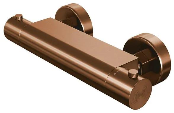 Brauer Copper Edition Thermostaatkraan opbouw - 2 gladde knoppen - PVD - geborsteld koper 5-GK-044