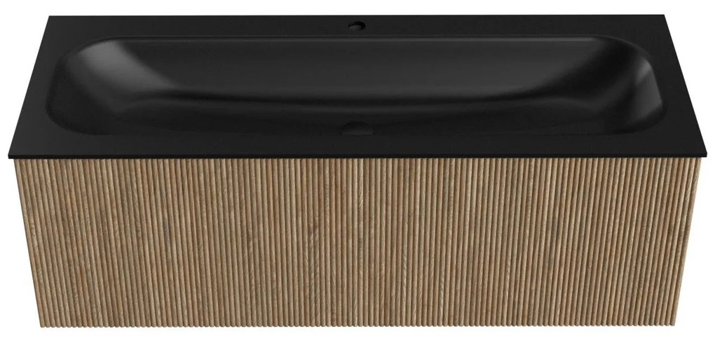 Mondiaz Kurve 120cm badmeubel dusk met 1 lade en wastafel big large midden 1 kraangat urban