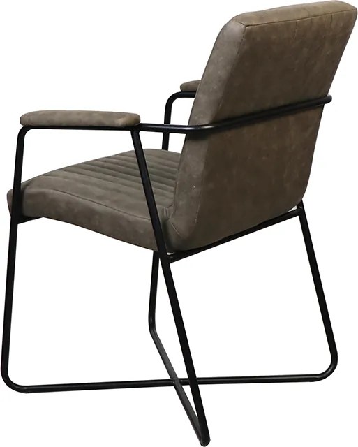 Eetkamerstoel - Henry - lederlook Soft groen