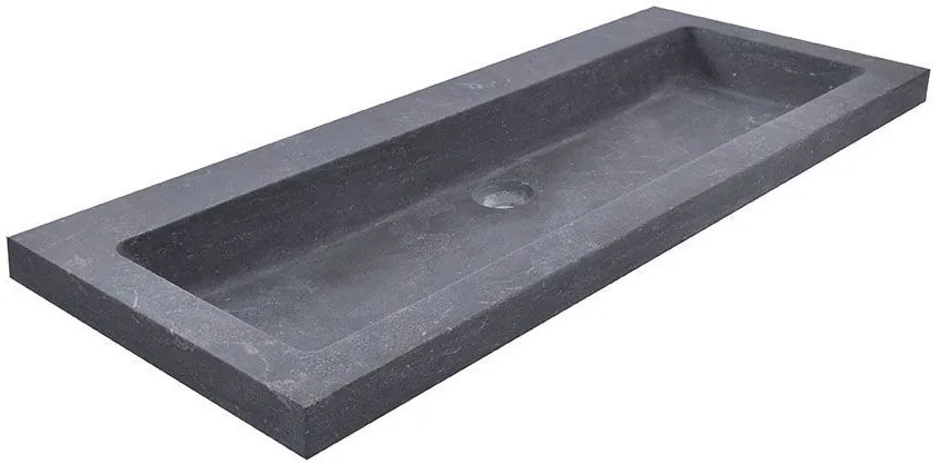 Mueller Single flat hardstenen meubelwasbak 100x46cm zonder kraangat