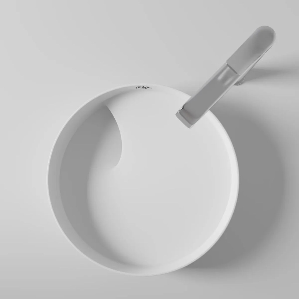 Sanigoods Twist opbouw waskom 40x40cm glans wit