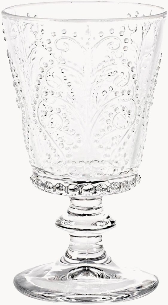 Glazen waterglazen Garden van structuurglas, 4-delig