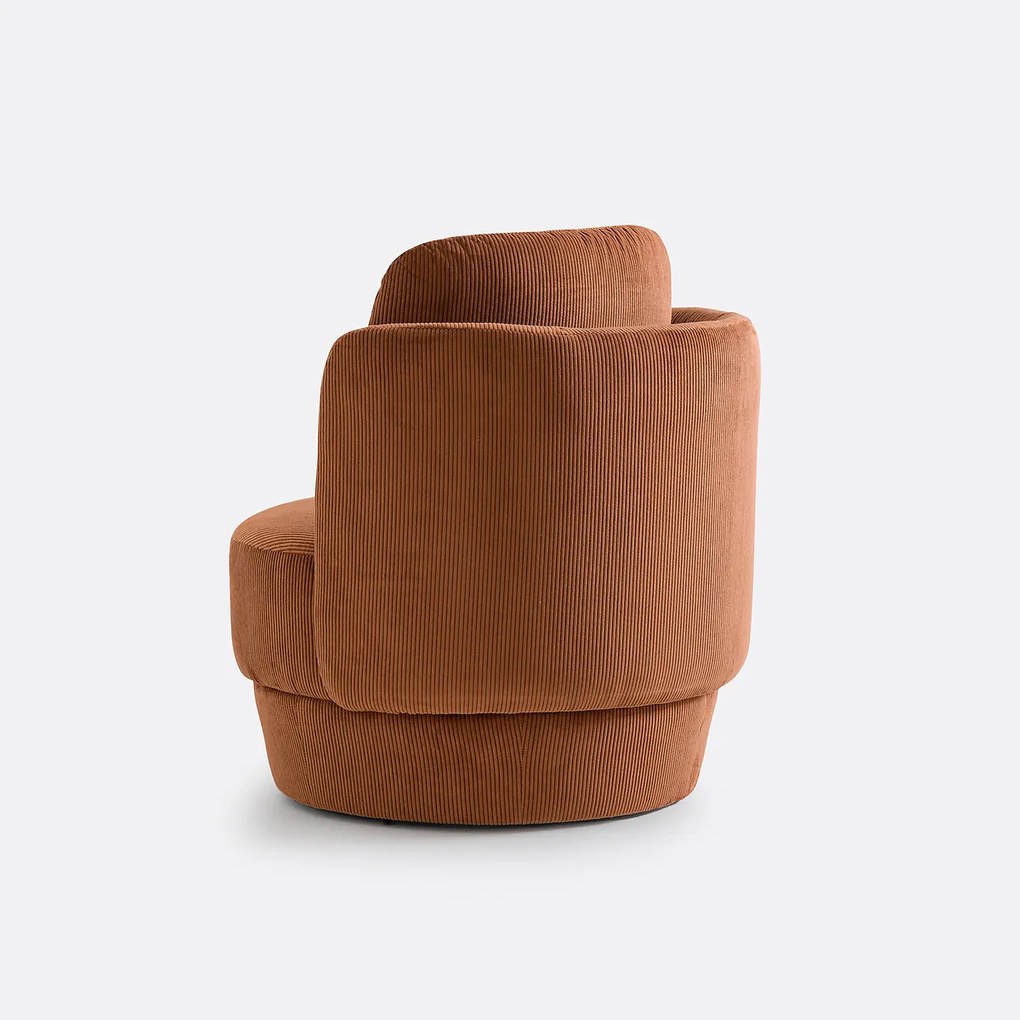 Rotatieve fauteuil in geribd fluweel, Baltimore