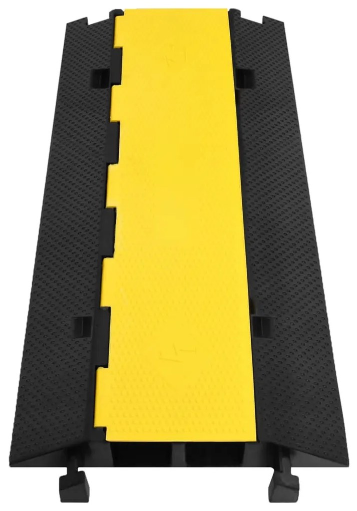 vidaXL Kabelbeschermer drempel met 2 tunnels 100 cm rubber