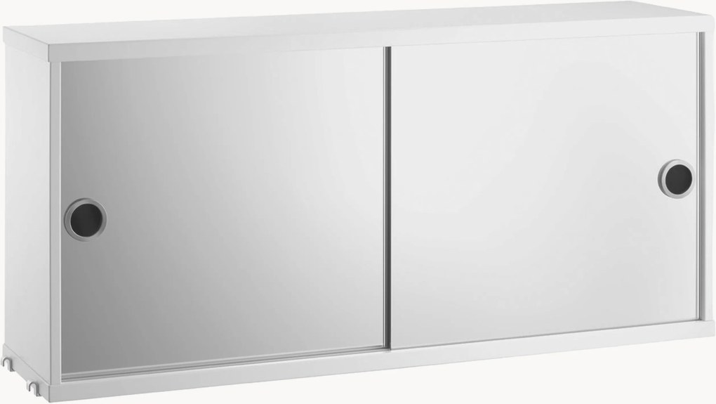Wandkast String System met twee spiegeldeuren, B 78 x D 20 cm