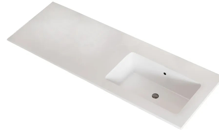 Muebles Avila badmeubel ribbelfront 120cm macchiato met wastafel rechts zonder kraangat