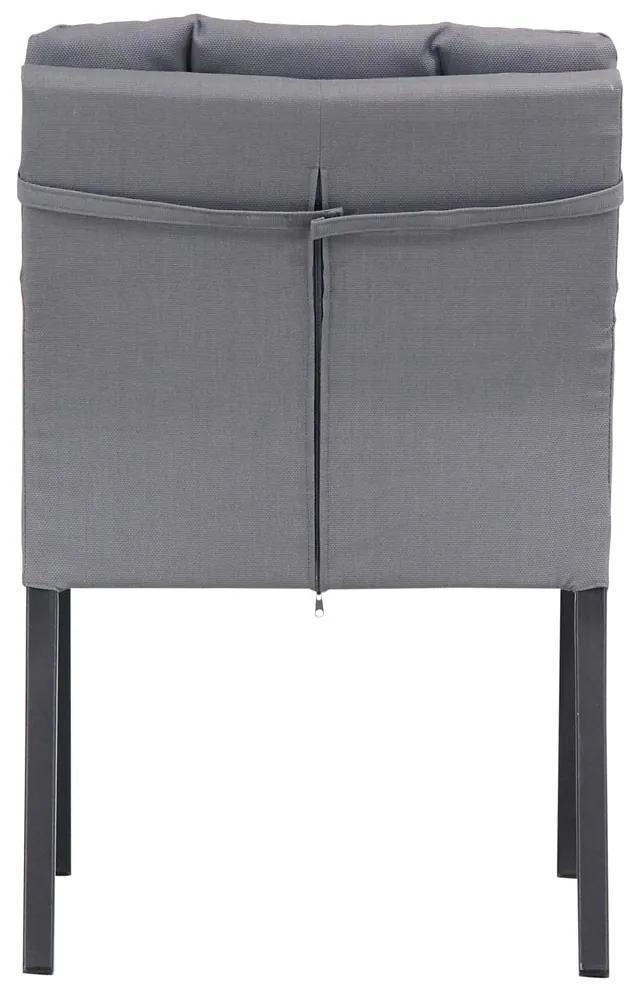 Tuinset Ronde Tuintafel 140 cm Outdoor textiel Grijs 6 personen Lifestyle Garden Furniture Parma/Graniet
