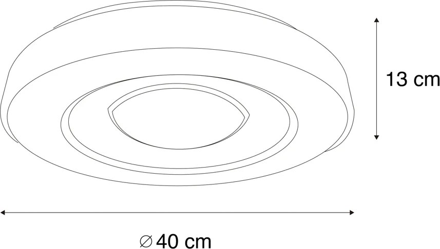 Plafondlamp zwart incl. LED dimbaar RGBW met afstandsbediening - Arco