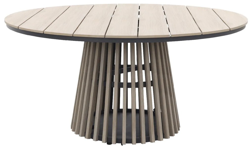 Jasmine Black/GI Trinxa 6-persoons ronde dining tuinset Ø148 cm.