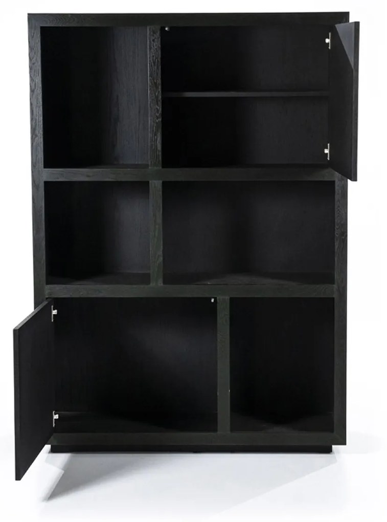 Moderne Kast Van Zwart Eiken - 120x42x170cm.