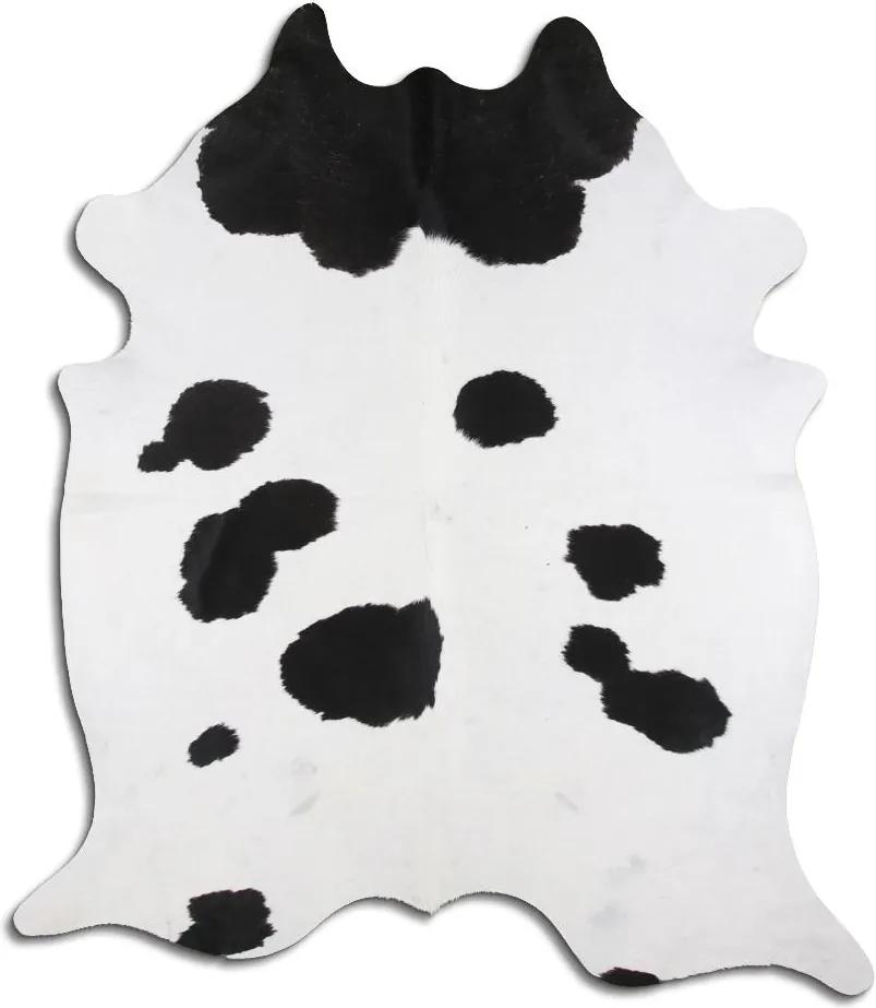 Dutch by Design | Koeienhuid Carlotta lengte 200 cm x breedte 200 cm wit, zwart koeienhuiden koeienhuid vachten vloerkleden | NADUVI outlet