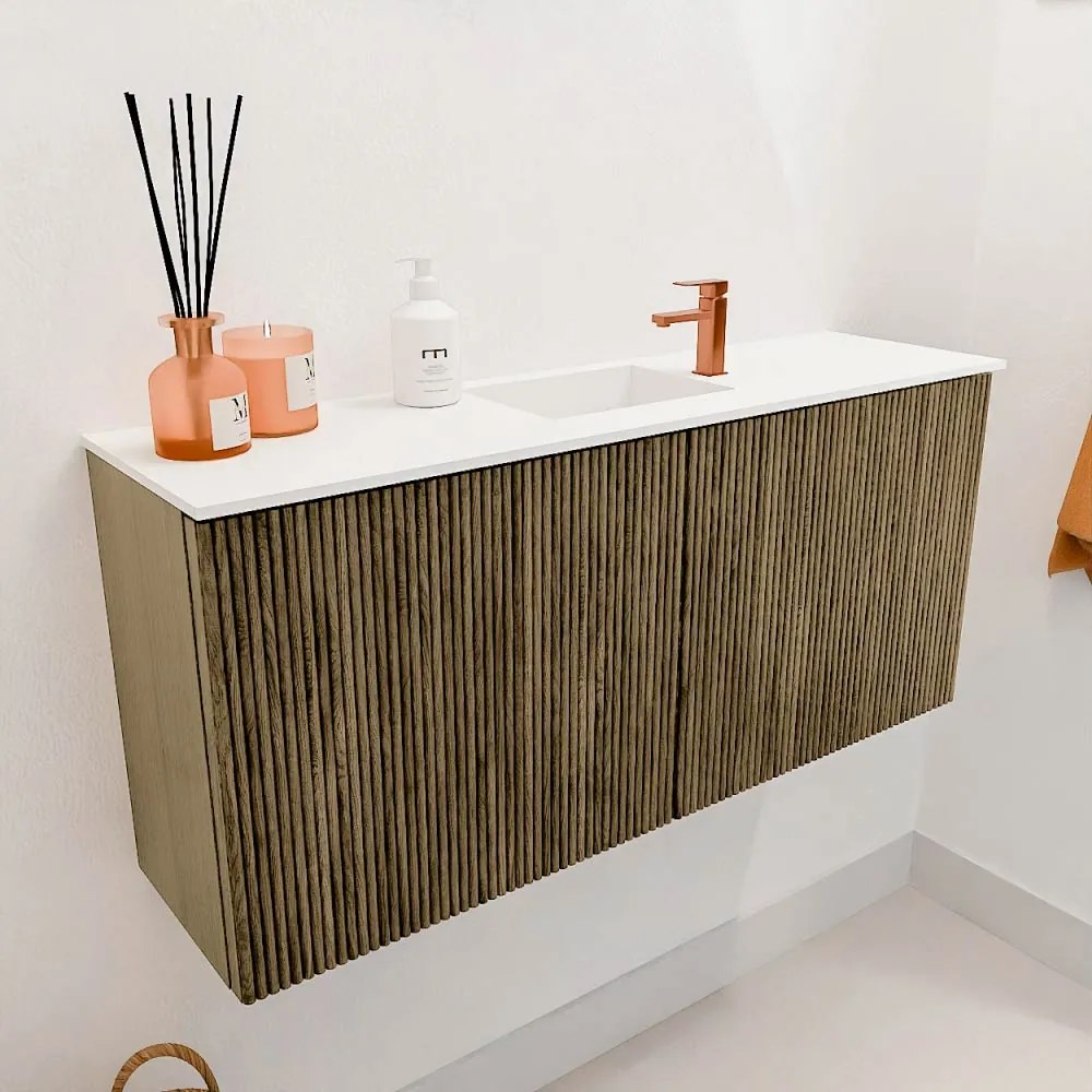 Mondiaz Joya 90cm toiletmeubel dusk met wastafel faye midden 1 kraangat talc