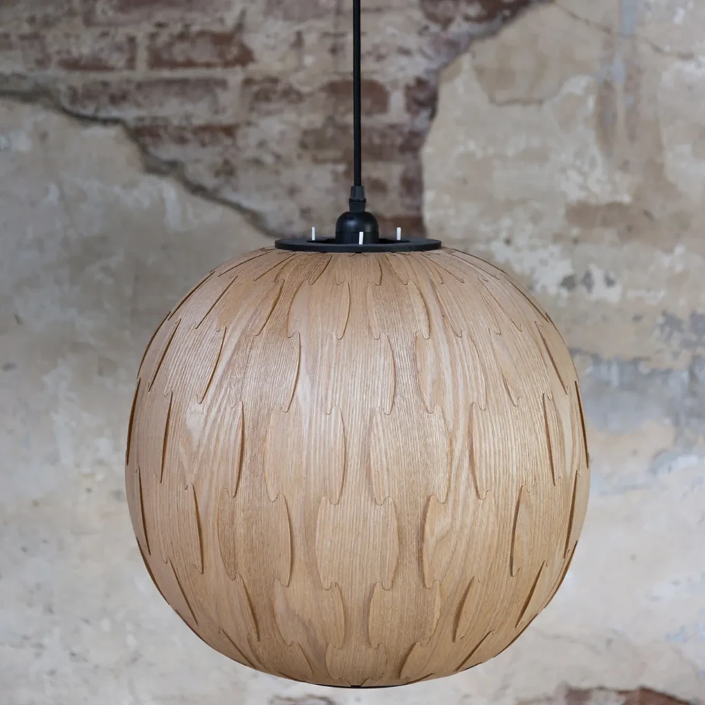 Dutchbone Bond Round Design Hanglamp Hout