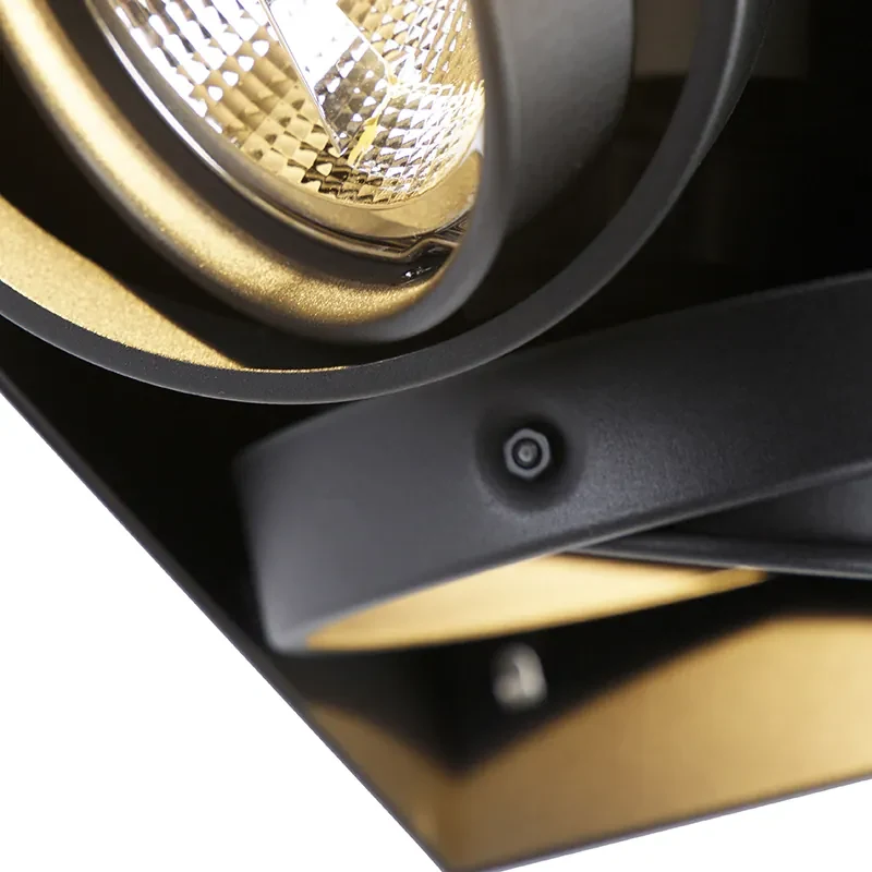 Smart Inbouwspot zwart Trimless 2-lichts incl. 2 Wifi GU10 111mm- Oneon GU10 Binnenverlichting Lamp