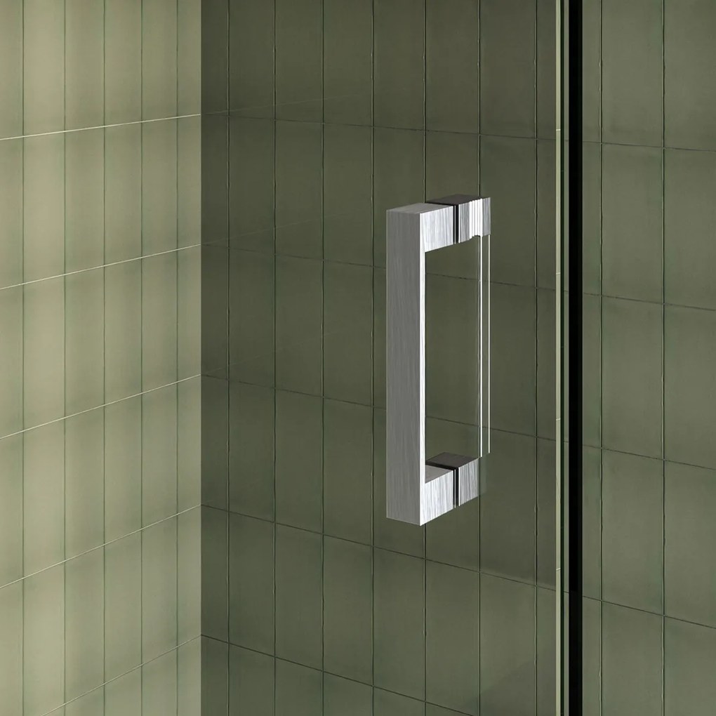 Brauer Void profielloze douchecabine 100x100cm RVS geborsteld PVD