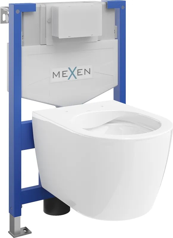 Mexen inbouw WC set frame Fenix XS-F met WC pot Carmen, wit glans - 6803388XX00